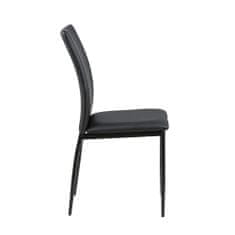 Design Scandinavia Jedálenská stolička Anis (súprava 4 ks), čierna