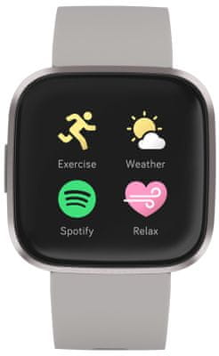 Inteligentné hodinky Fitbit Versa 2, hlasové odpovede, NFC, bezkontaktné platby, hudobný prehrávač, multisport, tepová frekvencia, sledovanie spánku, AMOLED displej, always-on, dlhá výdrž batérie