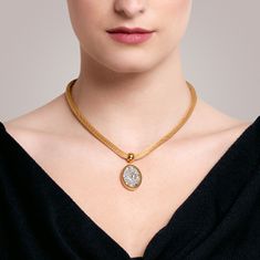 Preciosa Oceľový náhrdelník s trblietavým príveskom Idared 7360Y00