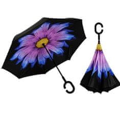 Blooming Brollies Dámsky palicový dáždnik Inside Out Purple Daisy Umbrella EDIOPUD
