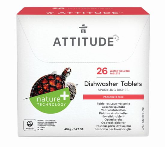 Attitude Tablety do umývačky bez fosfátov (26 dávok)