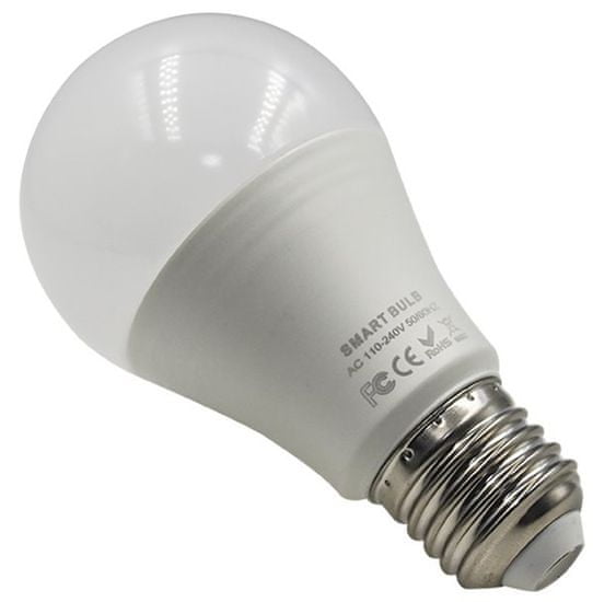 iQtech SmartLife WB011, Wi-Fi LED žiarovka E27, 110-240 V, 9 W, biela