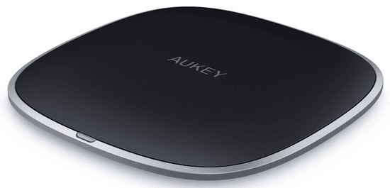 Aukey Graphite Series bezdrôtová nabíjačka 10 W s QuickCharge 3.0 a USB-C káblom LLTS408341 - čierna