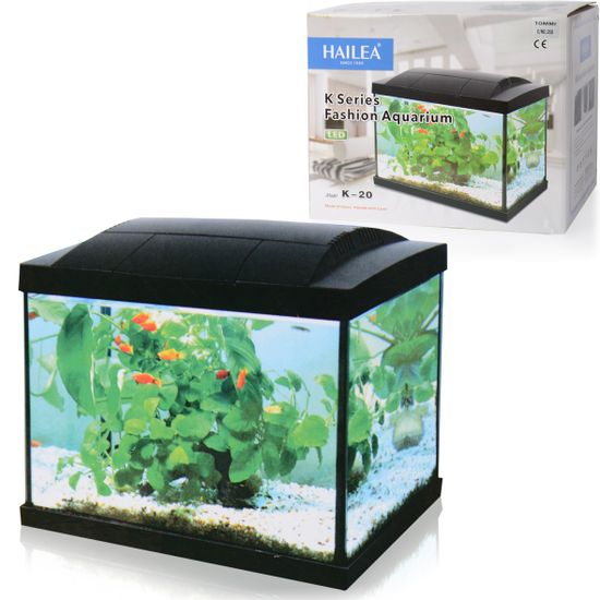 Hailea LED K20 akvarijní set 36 x 23 x 29 cm, 20 l, čierne