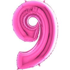 Grabo Nafukovací balónik číslo 9 ružový 102 cm extra veľký