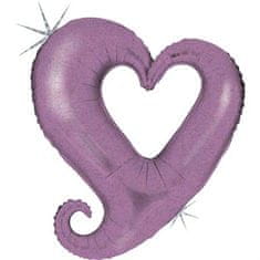 Grabo Nafukovací balónek fialové srdce 94 cm
