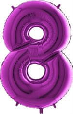 Grabo Nafukovací balónik číslo 8 fialový 102 cm extra veľký
