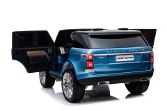 Beneo Elektrické autíčko Range Rover, Dvojmiestne, modré lakované, Kožené sedadlá, LCD Displej, Pohon 4x4