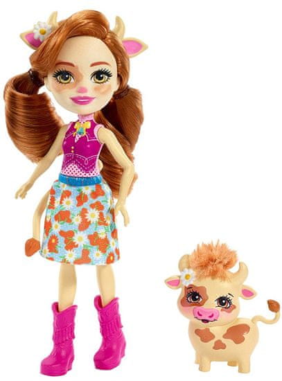 Mattel Enchantimals bábika a zvieratko Cailey Cow a Curdle