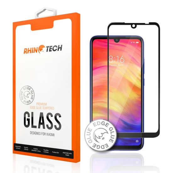 RhinoTech Tvrdené ochranné 2,5 D sklo pre Xiaomi Redmi 7 Edge Glue, čierna (RTX011)