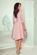 Numoco Dámske krajkové šaty Nicolle púdrová ružová XL