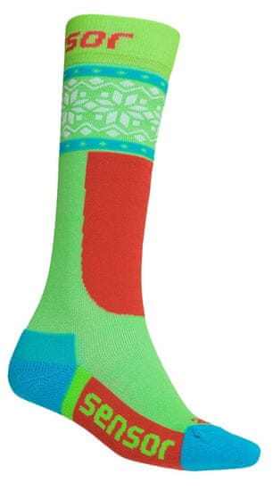 Sensor detské ponožky Thermosnow NORWAY GREEN