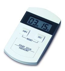 TFA 38.2005.02 Digitálny časovač a stopky s pamäťovou funkciou, bielo/sivý