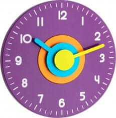 TFA 60.3015.11 POLO Analógové dizajnové nástenné hodiny, fialové 