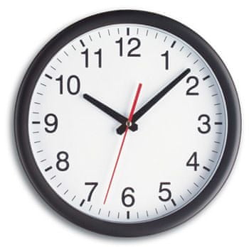 TFA 98.1077 Analógové nástenné hodiny s plastovým rámom, čierno-biele
