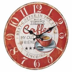TFA 60.3045.12 VINTAGE Coffee Analógové nástenné hodiny v retro štýle 