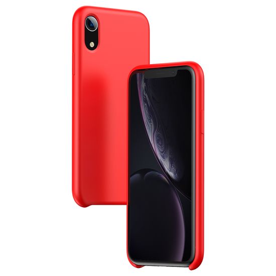 BASEUS Original Series LSR ochranný kryt z tekutého silikónu iPhone XR, červený, WIAPIPH61-ASL09