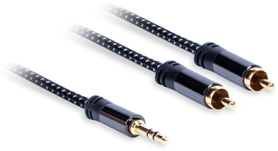 AQ Premium PA42015, kábel 3,5 mm Jack - 2xRCA, dĺžka 1,5 m, xpa42015