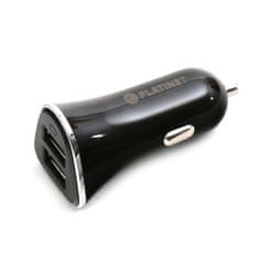 Platinet USB nabíjačka 2xUSB 3,4A + microUSB kábel 1 m Black