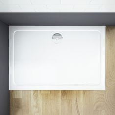 H K Obdĺžnikový sprchovací kút MELODY D1 100x70 cm s jednokrídlovými dverami vrátane sprchovej vaničky z liateho mramoru