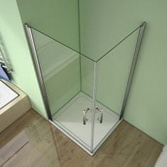 H K Sprchovací kút MELODY A108 100x80 cm s dvoma jednokrídlovými dverami vrátane sprchovej vaničky