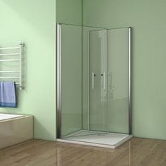 H K Sprchovací kút MELODY A4 100 cm s dvoma jednokrídlovými dverami vrátane sprchovej vaničky