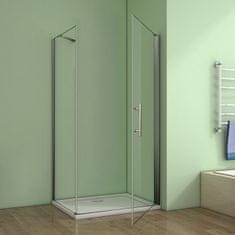 Obdĺžnikový sprchovací kút MELODY D1 80x70 cm s jednokrídlovými dverami vrátane sprchovej vaničky z liateho mramoru