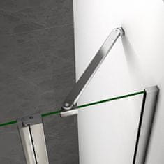 Obdĺžnikový sprchovací kút MELODY B5 100x76 cm s jednokrídlovými dverami s pevnou stenou vrátane sprchovej vaničky z liateho mramoru