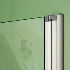 H K Obdĺžnikový sprchovací kút MELODY 100x80 cm so zalamovacími dverami vrátane sprchovej vaničky z liateho mramoru