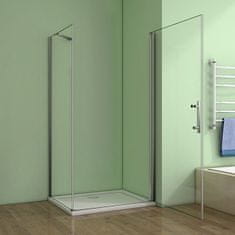 H K Obdĺžnikový sprchovací kút MELODY D1 90x76 cm s jednokrídlovými dverami 
