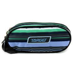 Target Školský peračník , Dvojkomorový, zeleno/modro/šedé pruhy