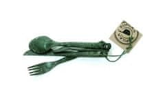 Kupilka 30250252 CUTLERY Fork, knife, spoon, teaspoon Green - zelený kempingový príbor