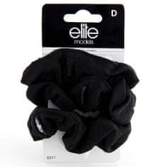 Elite Models Gumičky látkové 3 ks , 3 ks, čierne, priemer 7 cm