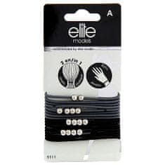 Elite Models Gumičkové náramky 2 v 1 , 16 ks, sivé, priemer 6,5 cm