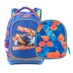 Target Školský plecniak , Graffiti, modro/oranžový