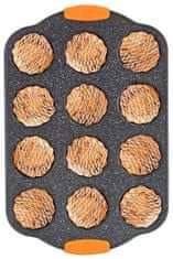 Berlingerhaus Forma na muffiny 12 ks silikónové rukoväte 41 x 27 x 3 cm Granit Diamond Line BH-1138