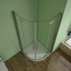 H K Štvrťkruhový sprchovací kút MELODY S4 90 cm s dvojkrídlovými dverami