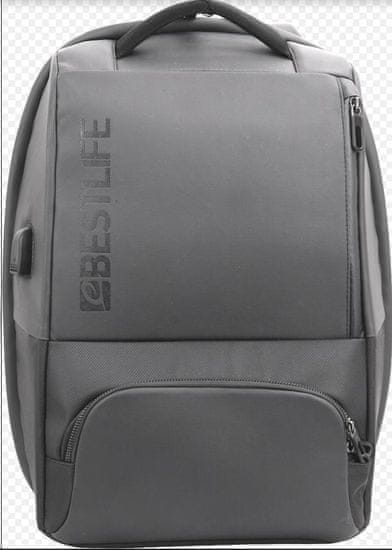 BESTLIFE Batoh Neoton s poistkou na 15,6“ notebook BL-BB-3401G-1, šedý - zánovné