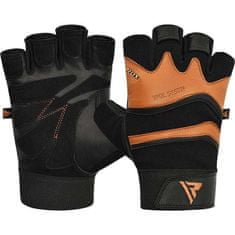 RDX GYM GLOVE LEATHER S15 TAN fitness kožené rukavice veľkosť XXXL hnedá