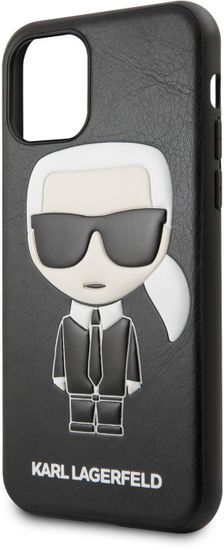 Karl Lagerfeld Embossed Glitter Kryt pre iPhone 11 Pro Max Black (EU Blister), KLHCN65GLBK