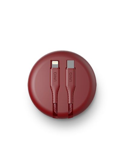 UNIQ Halo USB C to Lightning cable 1.2m Carmine Red červený, Uniqa-HALO (CTMFI) -Red
