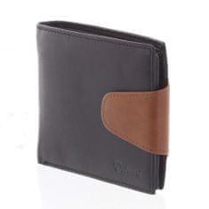 Delami Pánska kožená peňaženka Delami Ryan, čierna a hnedá