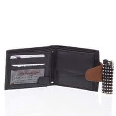 Delami Pánska kožená peňaženka Delami Ryan, čierna a hnedá