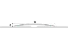 Effector Prechodové lišty A71 - SAMOLEPIACE šírka 8 x výška 0,51 x dĺžka 100 cm - frézia