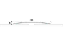 Effector Prechodové lišty A72 - SAMOLEPIACE šírka 10 x výška 0,62 x dĺžka 100 cm - strieborná