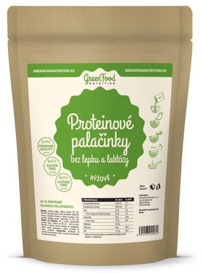 GreenFood Proteínové palacinky bez lepku a laktózy ryžové 500 g