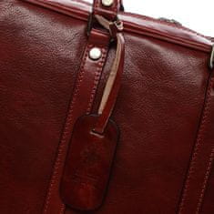 Delami Vera Pelle Štýlová kožená pracovná taška Tamara červená