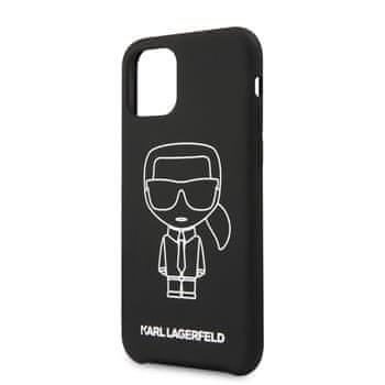 Karl Lagerfeld Ikonik Outline Silikonový Kryt pre iPhone 11 Pro White (EU Blister), KLHCN58SILFLWB
