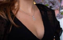 Hot Diamonds Strieborný náhrdelník s pravým diamantom Lily DP733