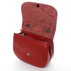 Delami Vera Pelle Dámska kožená kabelka alebo taška cez rameno Zoe červená